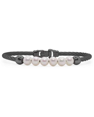 Alor Cable Bracelet With Freshwater Pearls - Black
