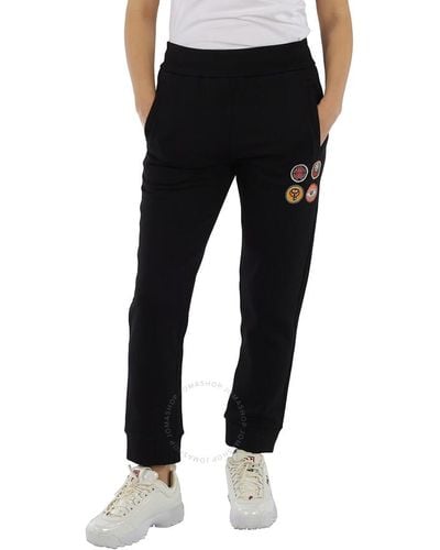 Roberto Cavalli Lucky Symbols Applique Relaxed Fit Joggers - Black