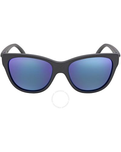 Oakley Holdout Sapphire Iridium Polarized Cat Eye Sunglasses Oo9357 935706 55 - Blue