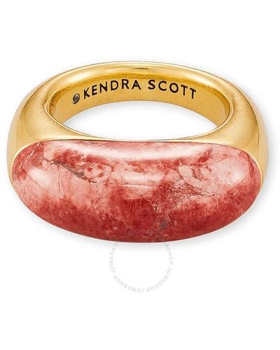 Kendra Scott Kaia Vintage Gold Plated Brass And Dyed Howlite Ring Sz 8 4217708443 - Multicolour
