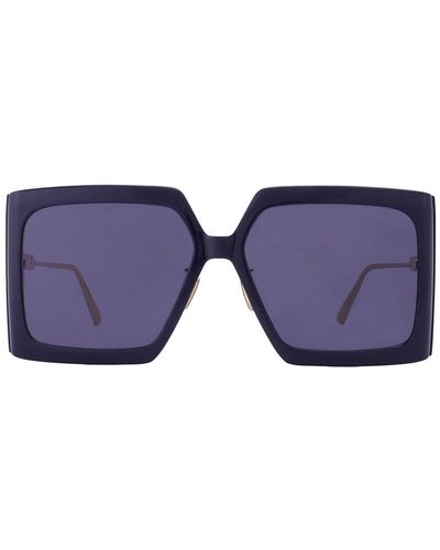Dior Solar Dark Blue Square Sunglasses Cd40039u 90v 59 - Purple