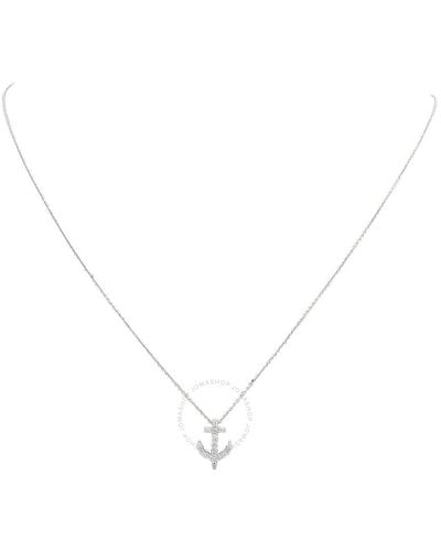 Roberto Coin 18k White Gold Anchor Pendant With Diamonds