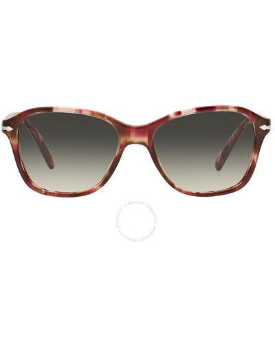 Persol Gradient Gray Square Unisex Sunglasses  112532 53 - Brown