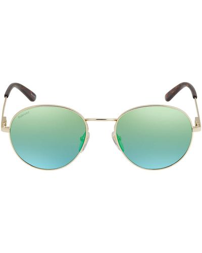 Smith Prep Polarized Green Mirror Round Sunglasses