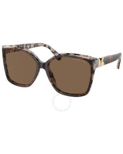 Michael Kors Malia Brown Solid Square Sunglasses Mk2201 395173 58