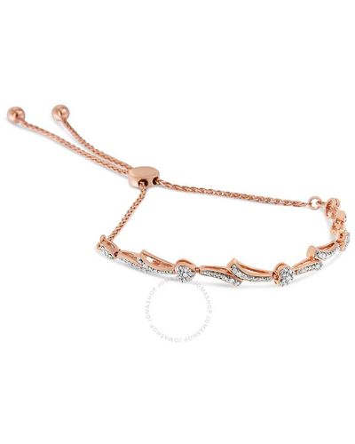 Haus of Brilliance 14k Rose Gold Plated .925 Sterling Silver Diamond Accent Heart - Metallic