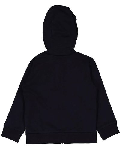 Moncler Boys Logo Tape Hooded Sweatshirt - Blue