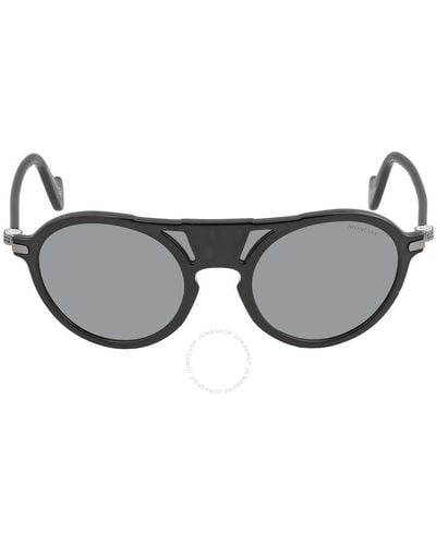 Moncler Grey Pilot Sunglasses