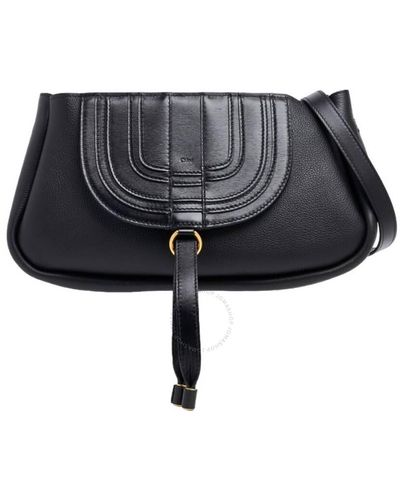 Chloé Leather Marcie Clutch Bag - Grey