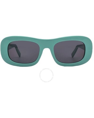 Ferragamo Grey Rectangular Sunglasses Sf1046s 300 51 - Blue