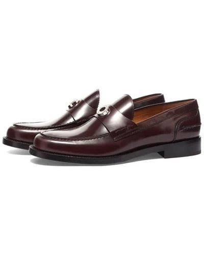 Burberry Fred Leather Loafers - Brown