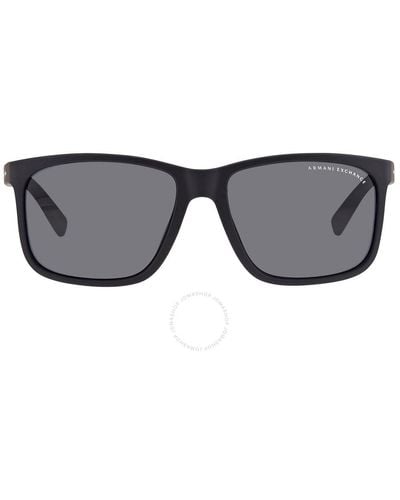 Armani Exchange Grey Square Sunglasses Ax4041sf 815787 58