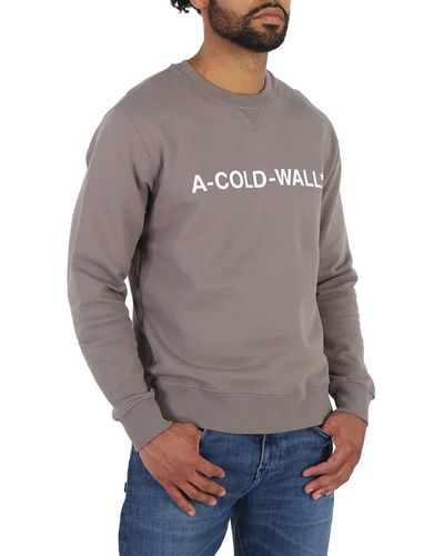 A_COLD_WALL* Essential Logo Crew Jumper - Grey