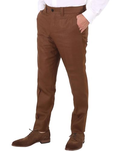 Burberry Dover Cropped Tailored Trousers - Brown