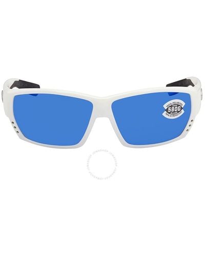 Costa Del Mar Tuna Alley Blue Mirror Polarized Glass Sunglasses Ta 25 Obmglp 62