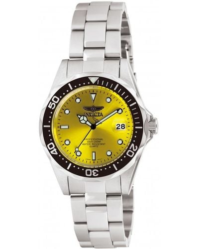 INVICTA WATCH Pro Diver Yellow Dial Watch - Metallic