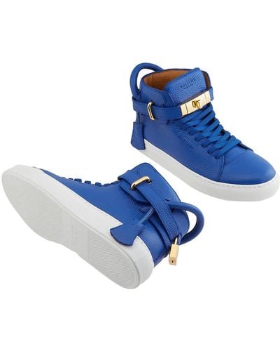 Buscemi Alce High-top Leather Sneakers - Blue