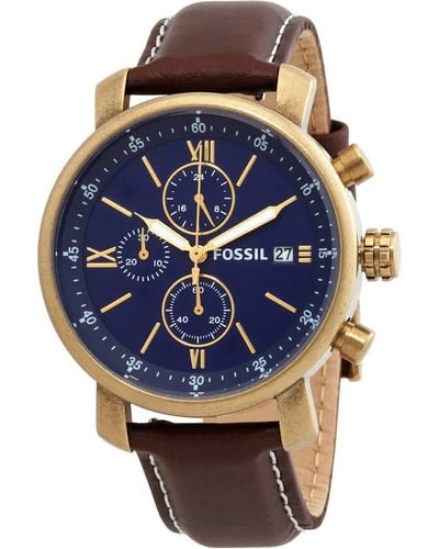 Fossil Rhett Chronograph Quartz Blue Dial Watch