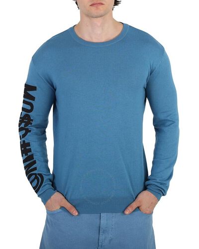 Moschino Light Logo-print Sweater - Blue