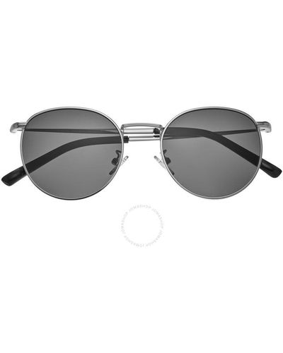 Simplify Silver Tone Round Sunglasses - Grey
