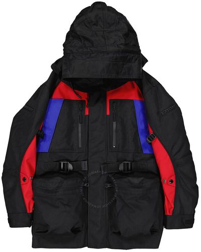 Burberry Detachable Puffer Colour-block Jacket - Black