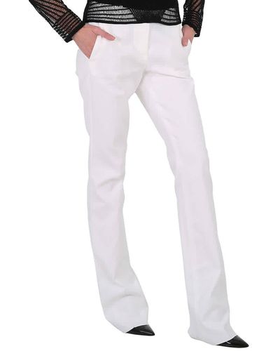 Roberto Cavalli High Waisted Flared Trousers - White