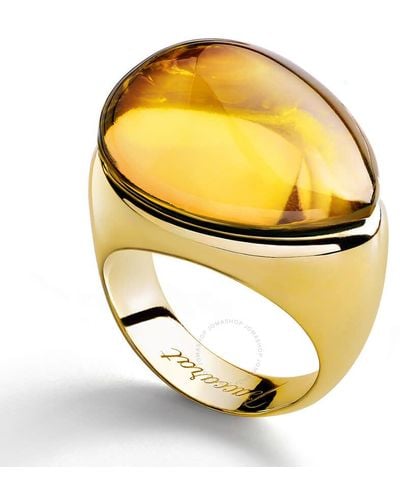Baccarat 's Fashion Jewelry | Galea Vermeil Honey Crystal Ring 280637 - Metallic