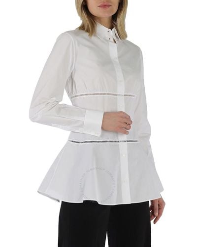 Alaïa Japanese Poplin Corset Shirt - White