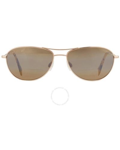 Maui Jim Baby Beach Reader Hcl Bronze +1.50 Pilot Sunglasses H245-1615 56 - Gray