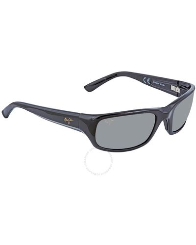 Maui Jim Stingray Polarized Grey/mirror Wrap Sunglasses 103-02 55 - Blue