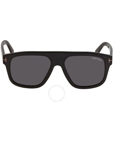 Tom Ford Gray Rectangular Sunglasses