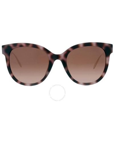 Carolina Herrera Grey Oval Sunglasses Shn621m 096n 52 - Brown