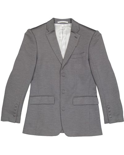 Burberry English Fit Cashmere Silk Jersey Tailored Jacket - Grey
