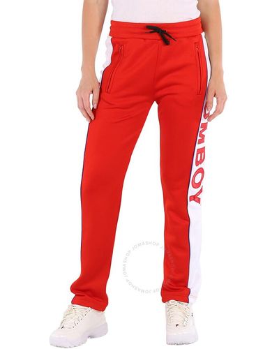 Filles A Papa Fleece Oversized Tracksuit Pants - Red