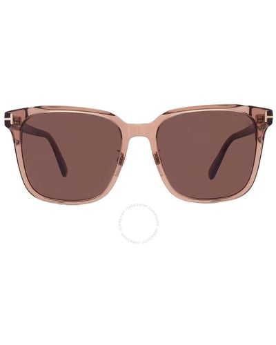 Tom Ford Square Sunglasses Ft0891-k 45e 59 - Black