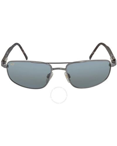 Maui Jim Kahuna Polarized Grey-black Pilot Sunglasses 162-02 59 - Blue