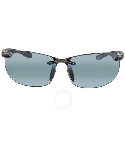 Maui Jim Banyans Nuetral Grey Wrap Sunglasses 412-02 70 - Blue