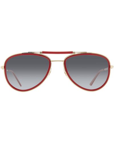 Cartier Grey Gradient Pilot Sunglasses