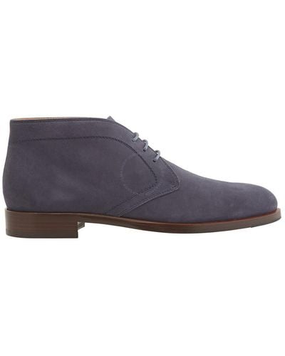 Tod's Suede Lace-up Derby Shoes - Blue