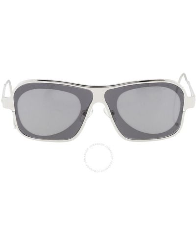Raf Simons X Linda Farrow Grey Rectangular Sunglasses Raf19c2 50