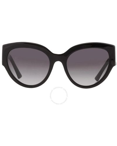 BVLGARI Gray Gradient Oval Sunglasses Bv8258 501/8g 55 - Black