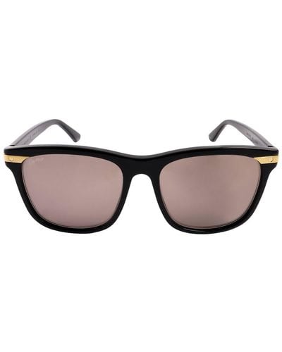 Cartier Brown Rectangular Sunglasses Ct0190sa 002 55