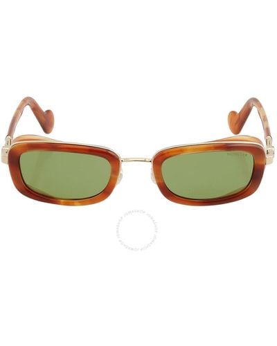 Moncler Rectangular Sunglasses Ml0127 53n 52 - Brown