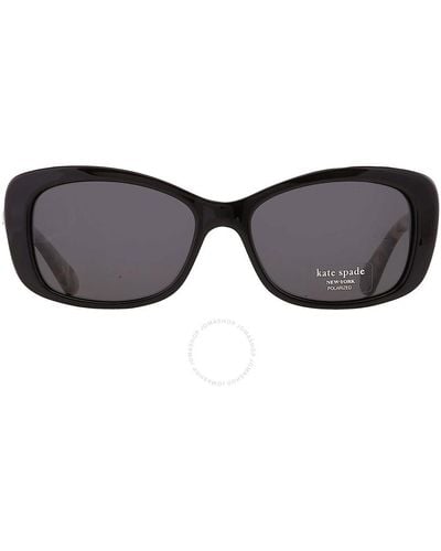 Kate Spade Polarized Grey Cat Eye Sunglasses Claretta/p/s 0wr7/m9 53 - Brown