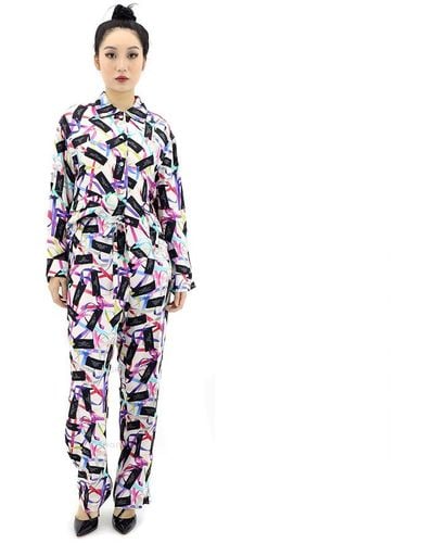 Marc Jacobs The Pyjama Ribbon Print Top - Blue
