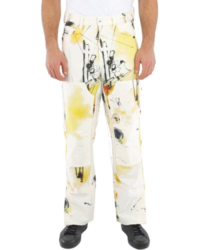 Off-White c/o Virgil Abloh Yellow Goretex Lounge Pants for Men