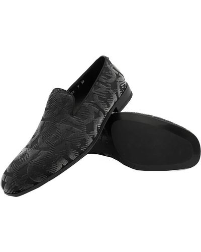 Ferragamo Lens Gancini Slip On Loafers - Black