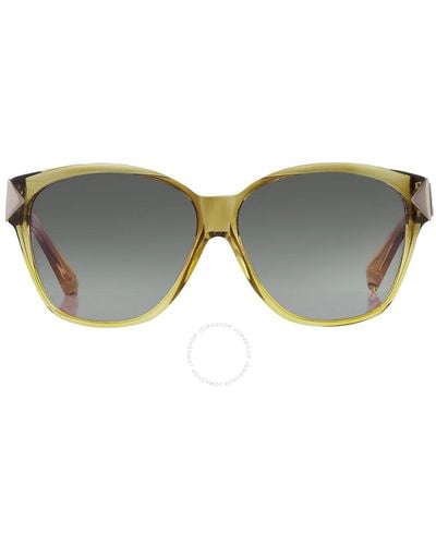 Yohji Yamamoto X Linda Farrow Light Green Gradient Square Sunglasses Yy15 Pick C1 - Grey