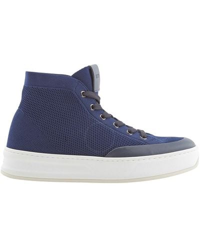 Tod's High Tech Fabric And Leather Hi-top Sneakers - Blue