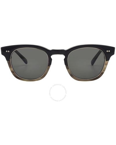 Mr. Leight Hanalei Ii S G15 Oval Sunglasses Ml2022 Sycl-pw/g15 45 - Black